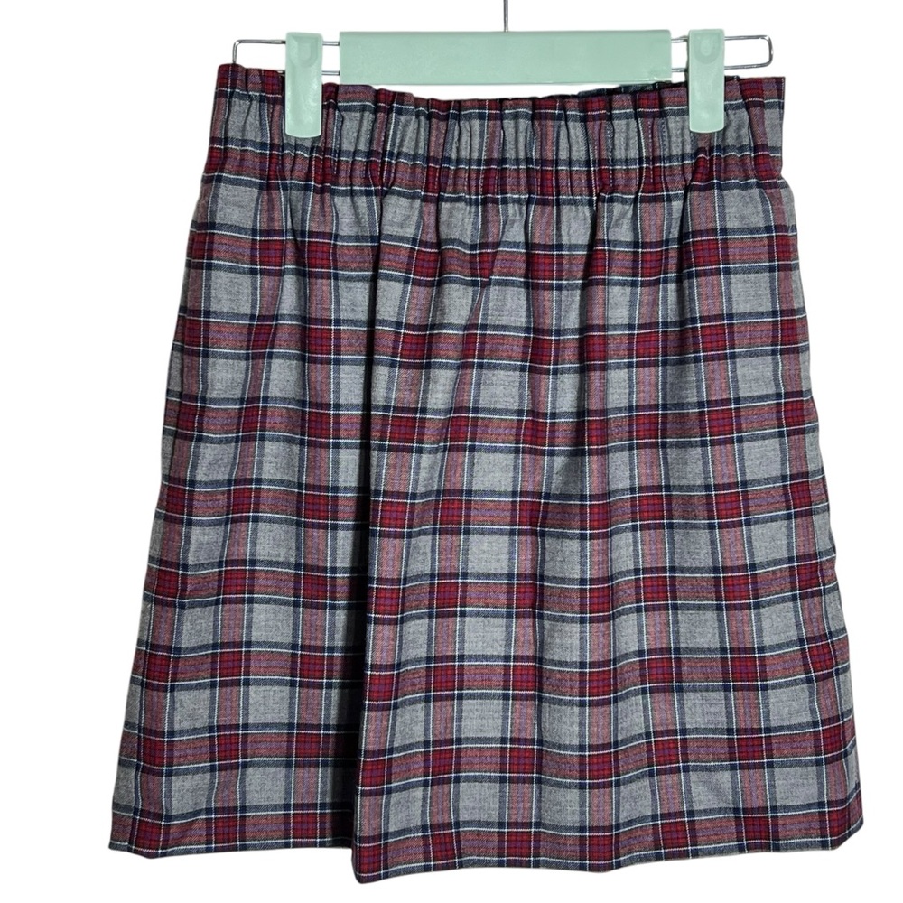 J. Crew Wool Blend Plaid Mini Skirt, Size 2
